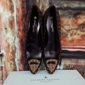 Jacques Levine Laura NIB $265 smoking flats 7.5