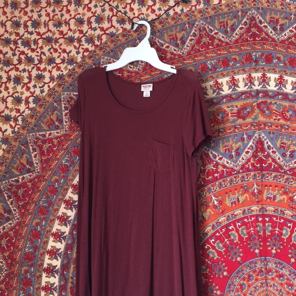 Maroon T-Shirt Dress NWOT