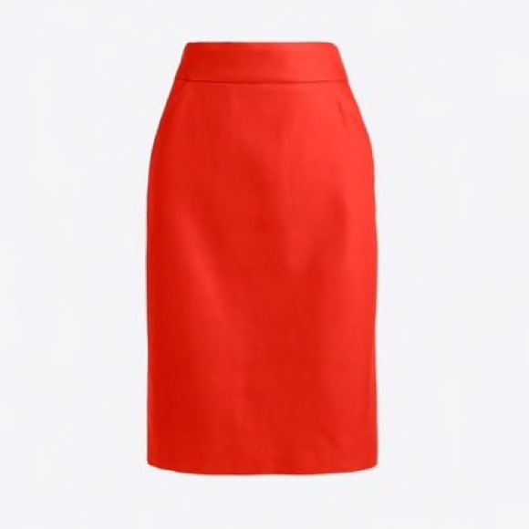 J. Crew Dresses & Skirts - J. Crew Double Serge Pencil Skirt -Fiery Sunset 00
