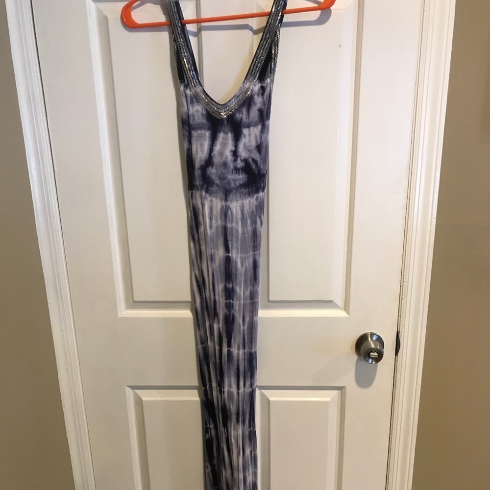 Blue Tie-dye Maxi Dress