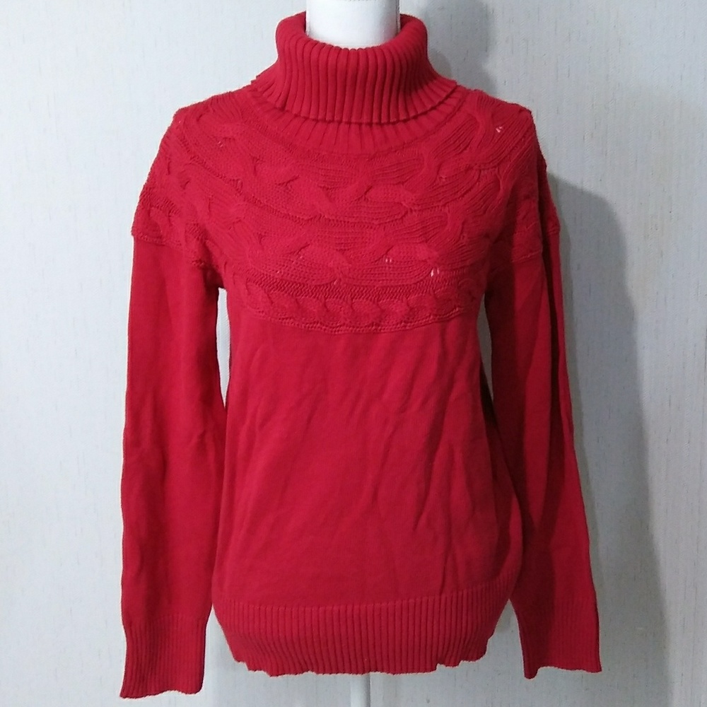 Jones New York Red Turtle Neck