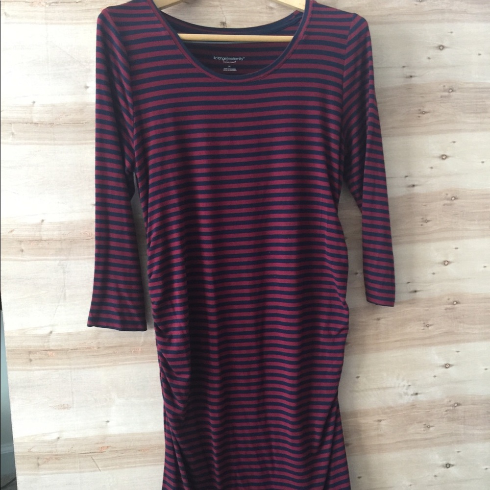 Maternity body-con striped dress