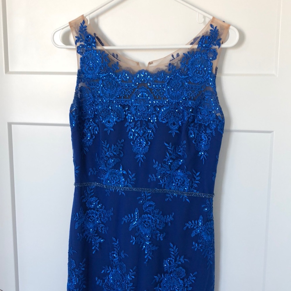 Marchesa notte cobalt blue dress sz 4