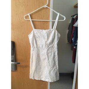 White eyelet dress