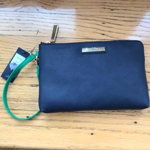 Navy blue wristlet wallet