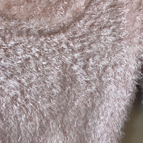 Nasty Gal Pink Half Sleeve Fuzzy Sweater - Picture 3 of 3