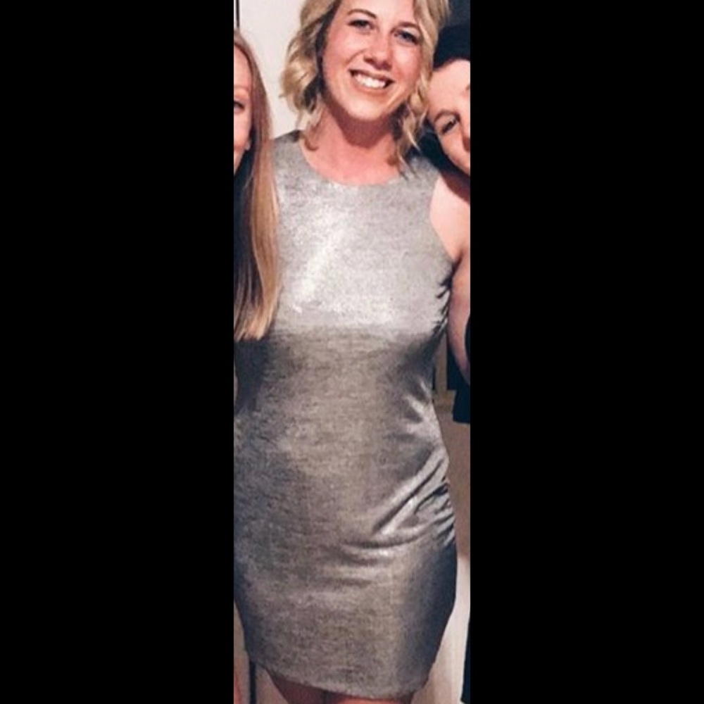 Silver Fitted Top Shop Dress