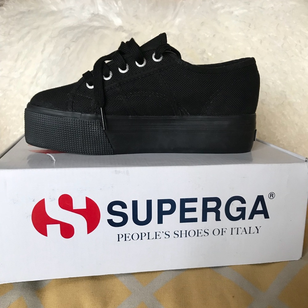 Superga Lace Up Platform