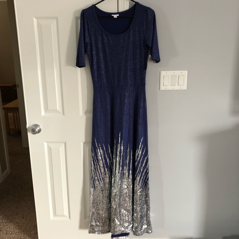 UNICORN Lularoe Ana Frozen Elsa Dress Medium