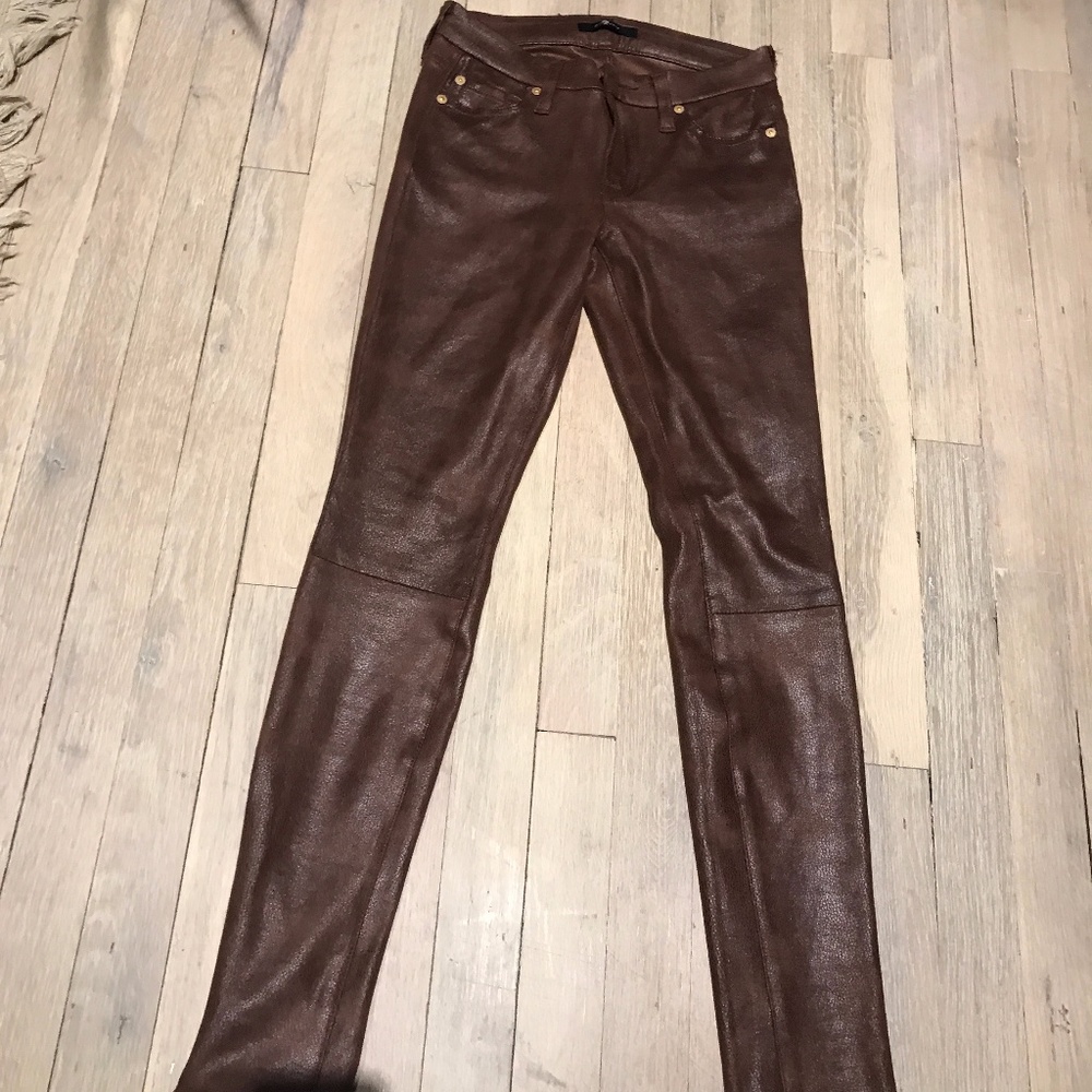 7 For All Mankind Leather Like Skinny Pants