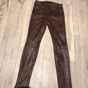 7 For All Mankind Leather Like Skinny Pants