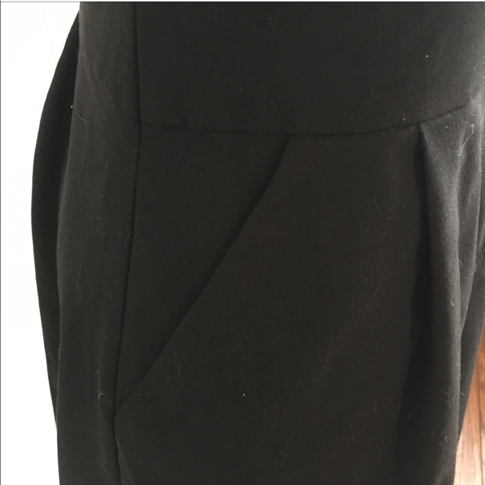 Flared Skirt Deep V Dress with Pockets - Picture 4 of 8