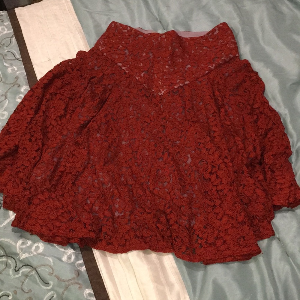 High waist Lace full skirt