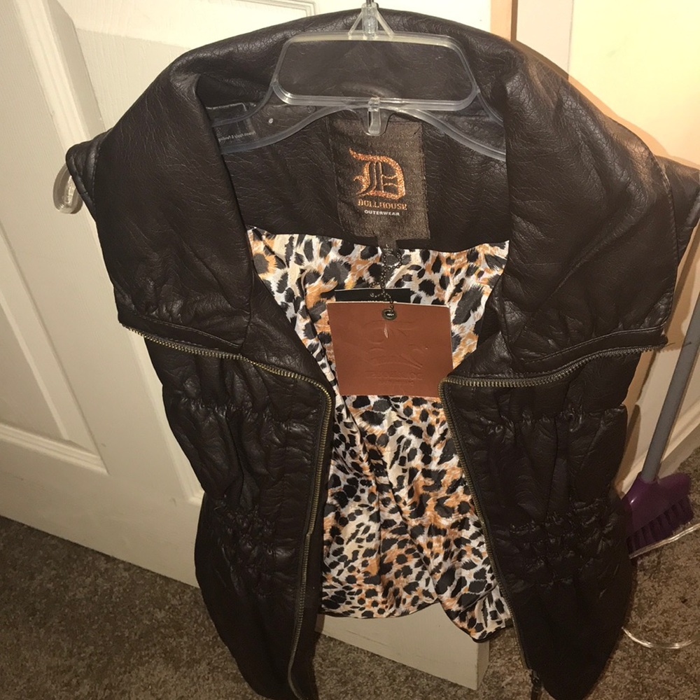 Dollhouse Brown Leather Vest