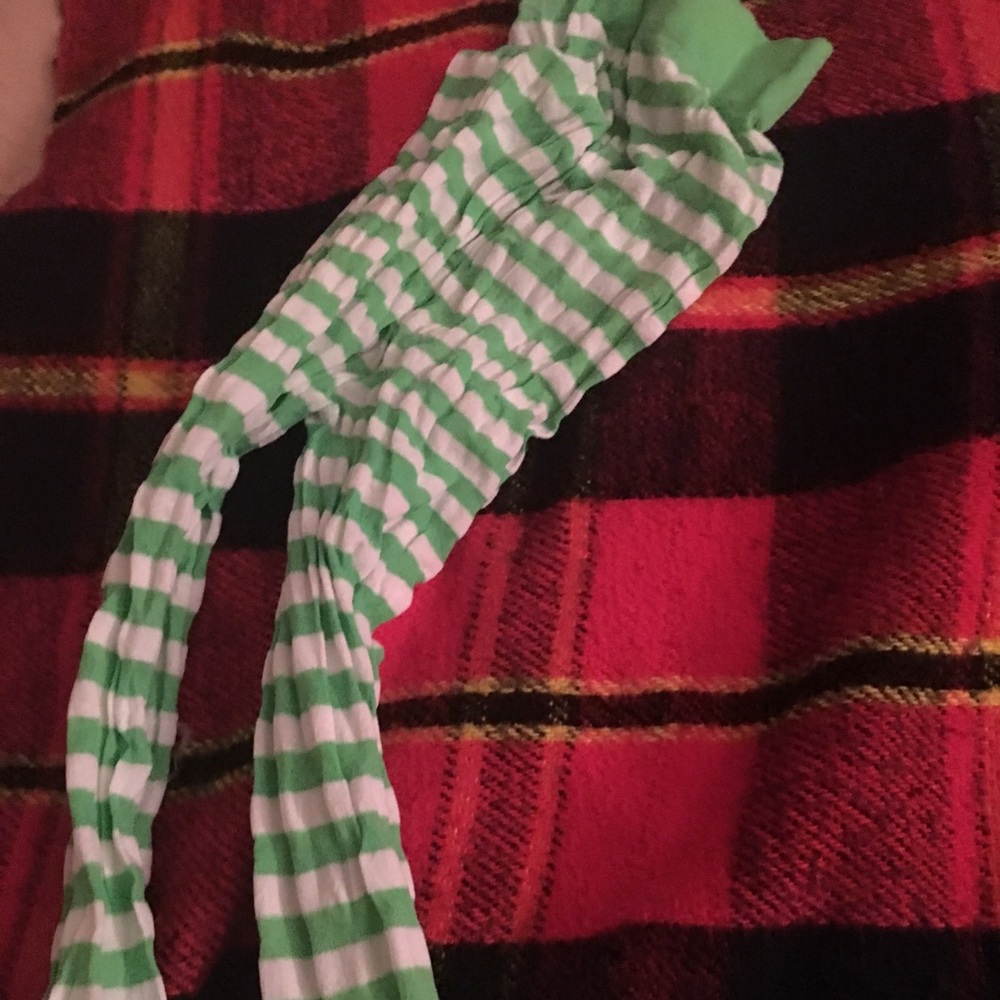 candy cane green striped tights tacky Christmas