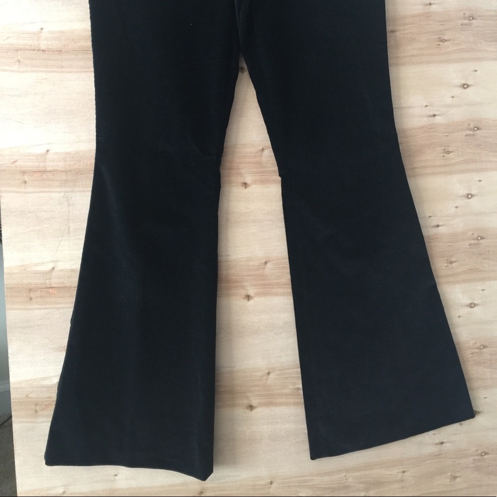 Velvet flare leg pants
