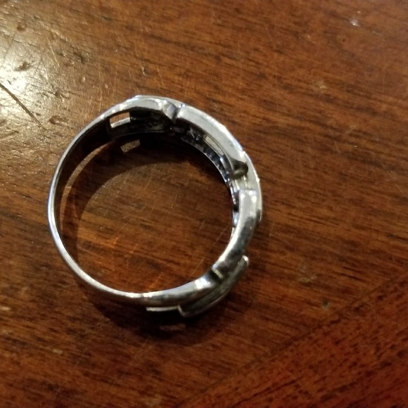 14k solid white gold ring - Picture 3 of 8