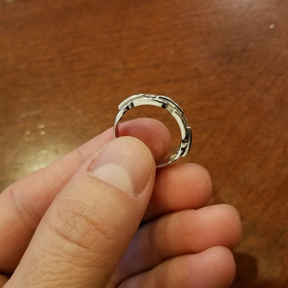 14k solid white gold ring - Picture 8 of 8