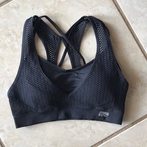 New with tags black straps sports bra