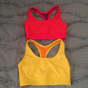 Champion compression sports bras.