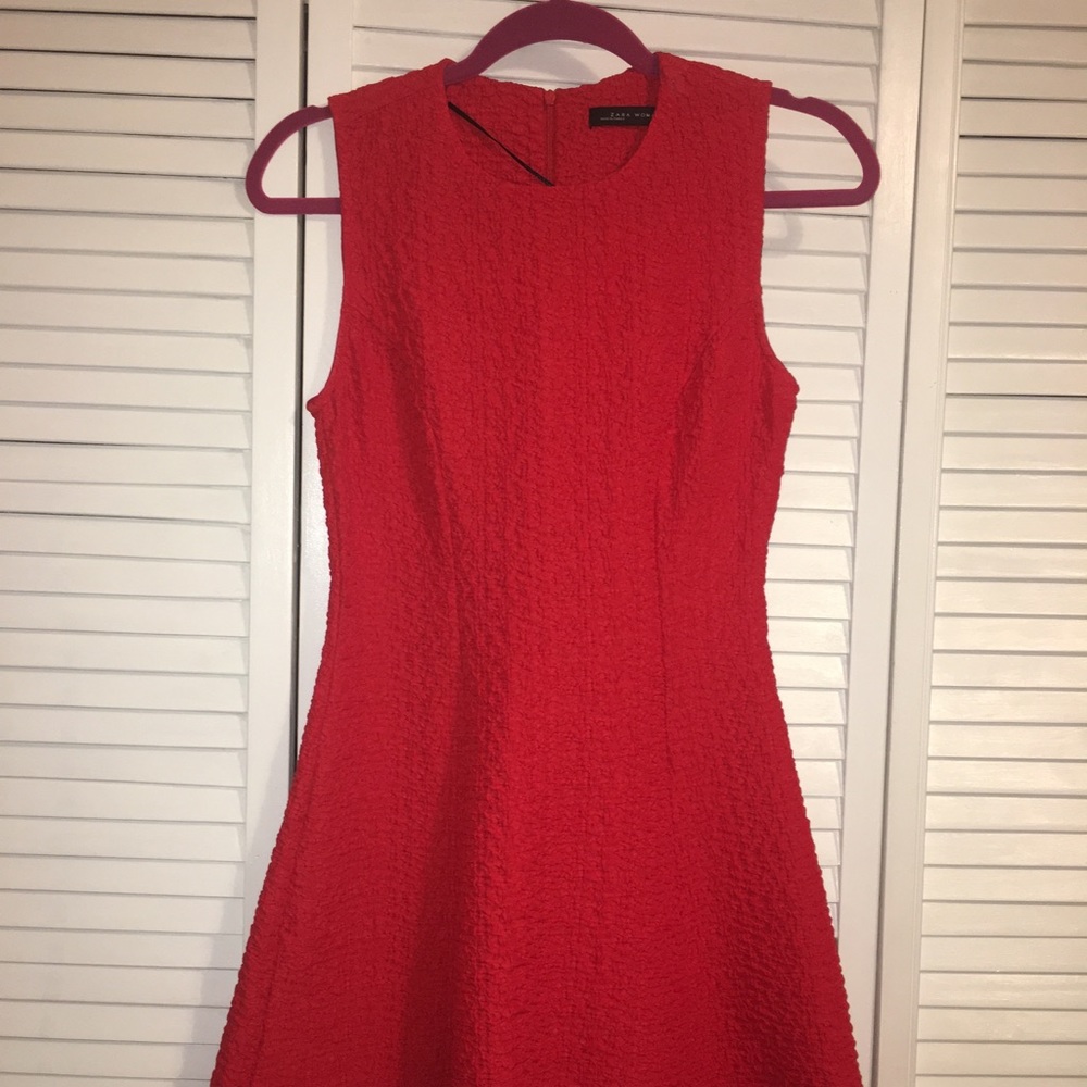 Red dress from Zara