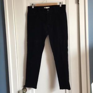 Banana Republic black velvet skinny jeans -size 8P