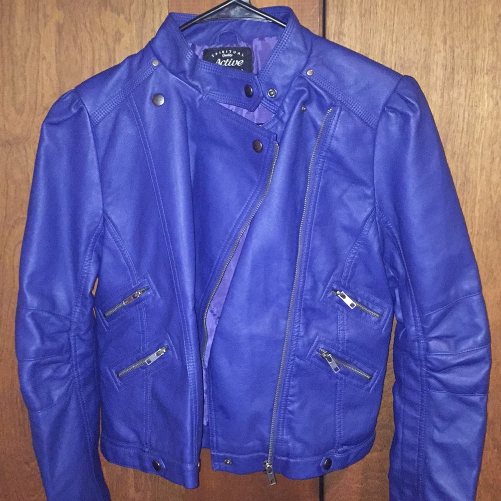 Royal Blue leather jacket