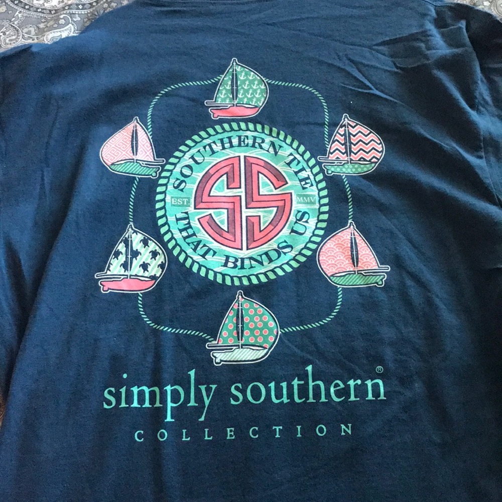Simply Southern Navy Short Sleeve T-shirt XL