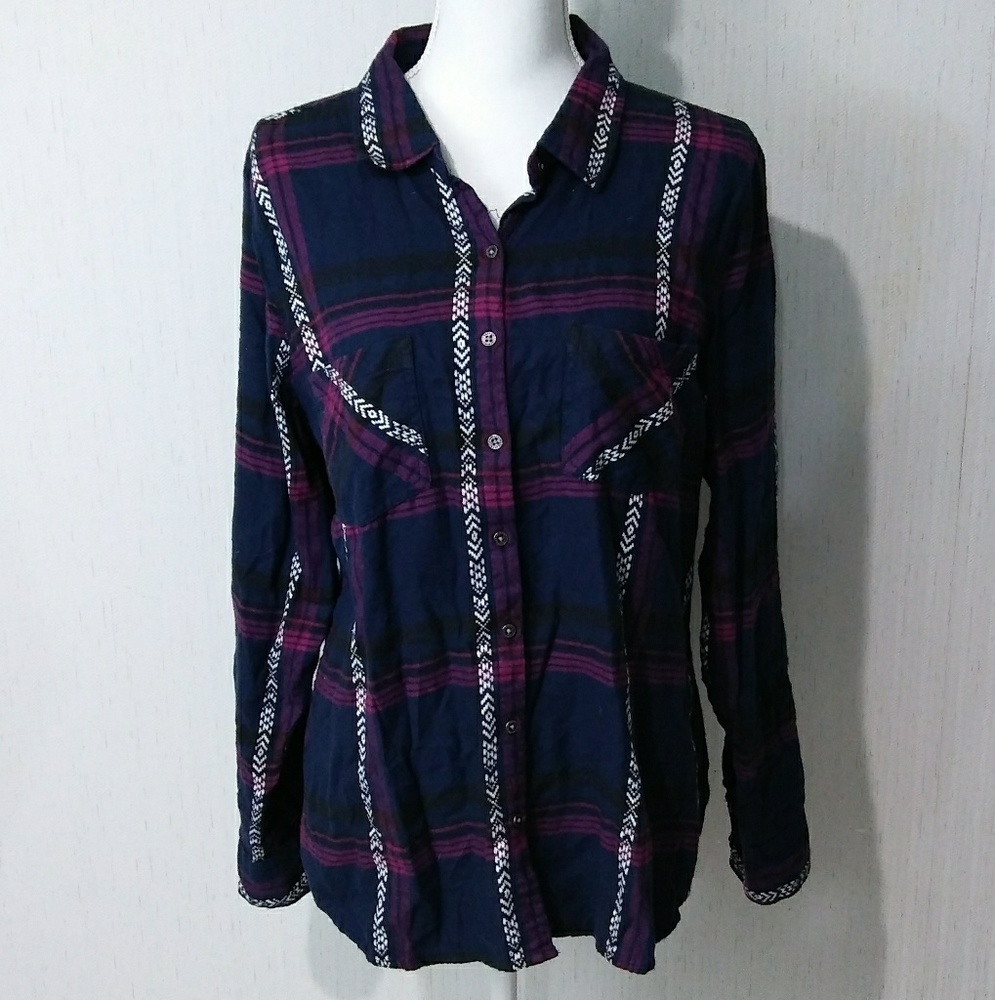 ONE DAY SALE! Maurices Blue and Purple Flannel