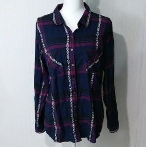 ONE DAY SALE! Maurices Blue and Purple Flannel