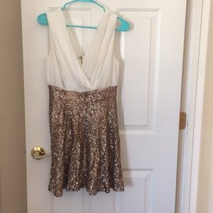 Sequined bottom dress