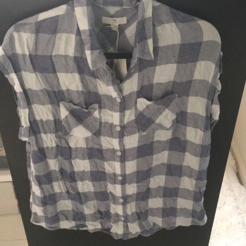 BILL xl plaid short sleeve top