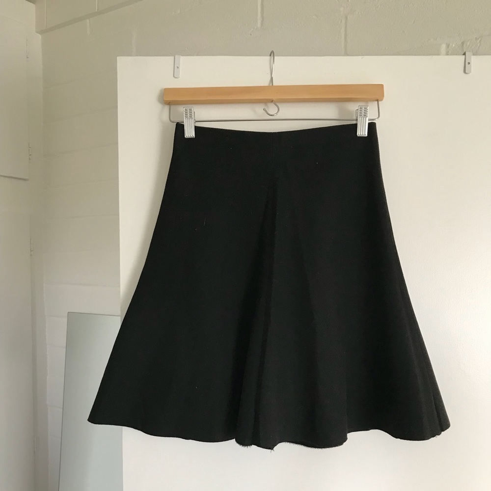Soft, knee-length Zara skirt.