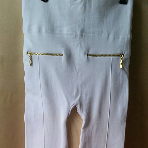 Silver Juniors Women's White w/ Gold Leggings - Picture 1 of 5