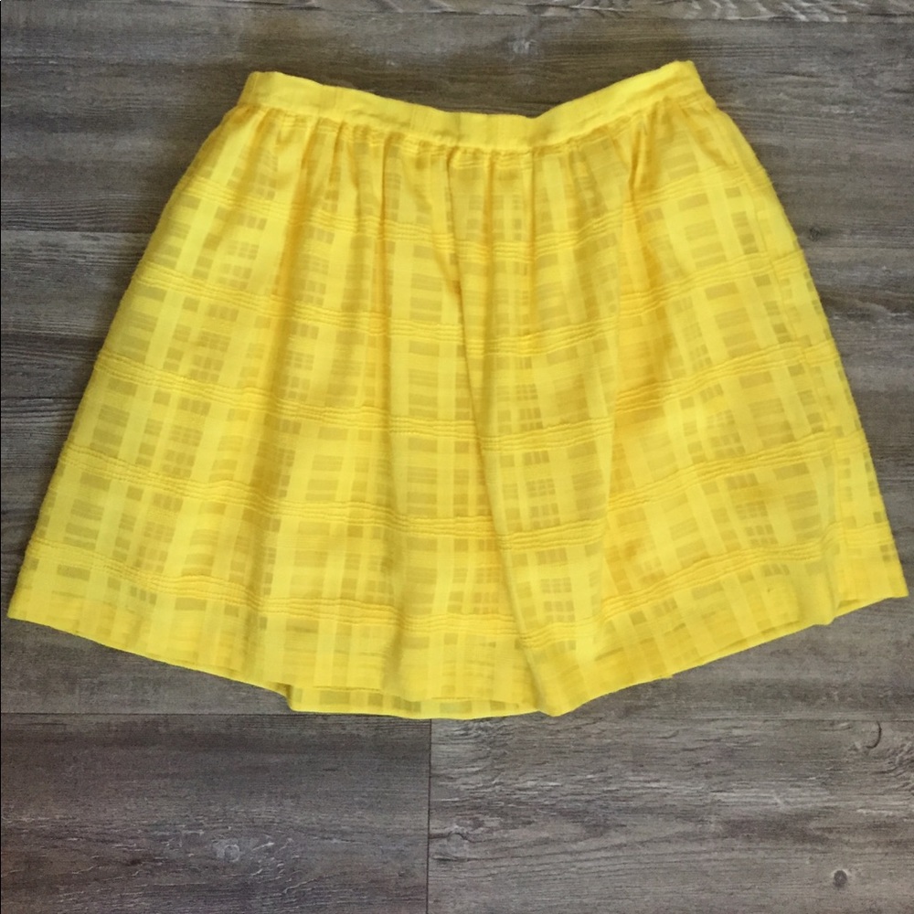 Yellow A line skirt from Nordstrom