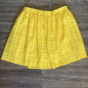Yellow A line skirt from Nordstrom