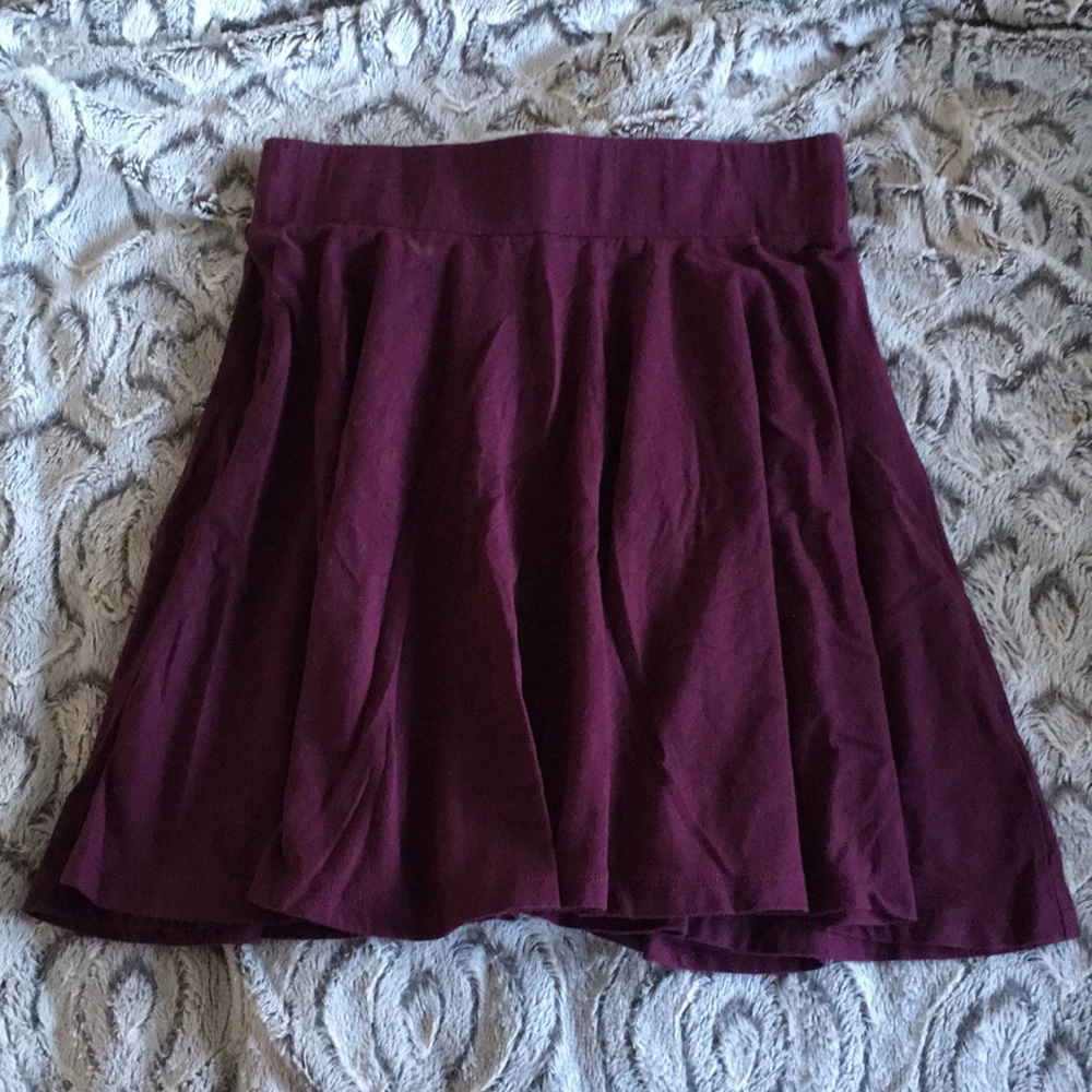 Maroon Urban Outfitters Circle / Skater Skirt