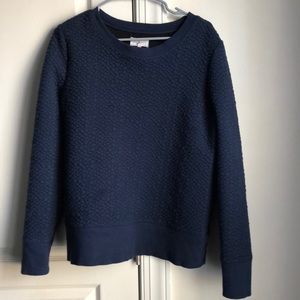 Blue textured sweatshirt Lou and gray