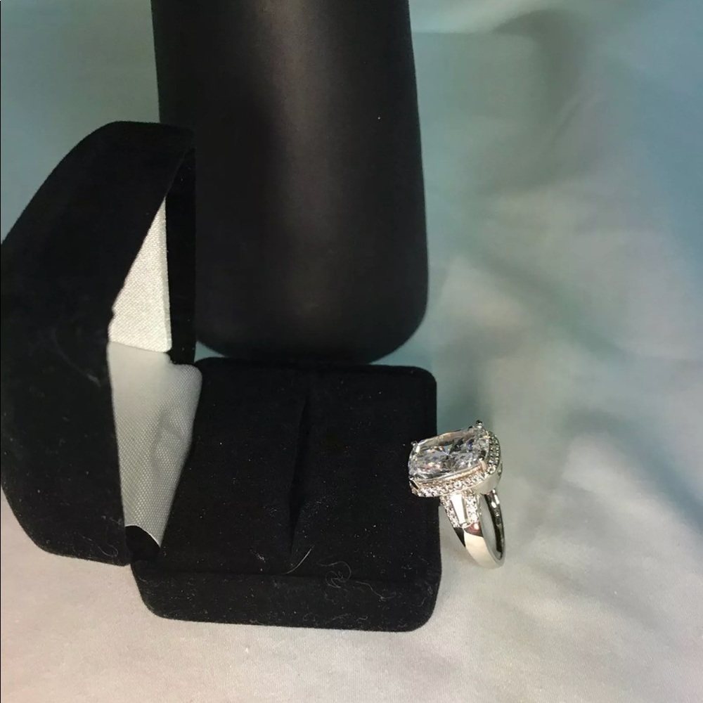 Emerald Cut Simulated Diamond Ring - image 3