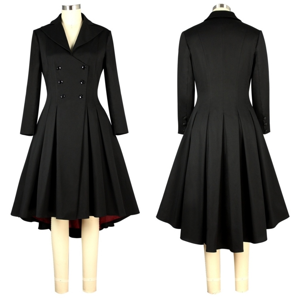 Button Pin Up Clothing Coat Jacket Vintage Style - Picture 1 of 6