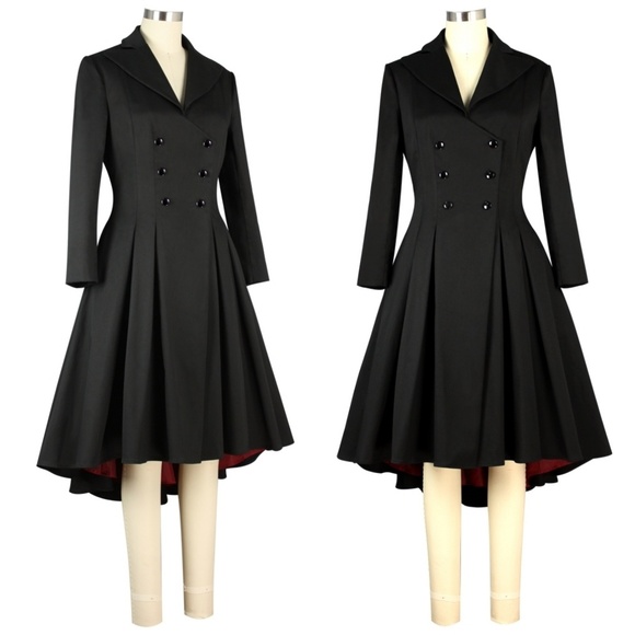 Button Pin Up Clothing Coat Jacket Vintage Style - Picture 4 of 6