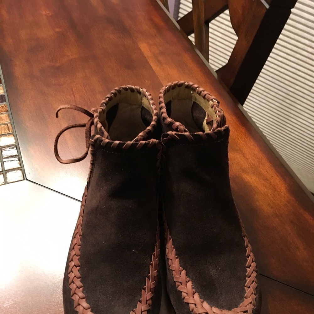 Latigo Brown Suede Moccasins (Re-posted)