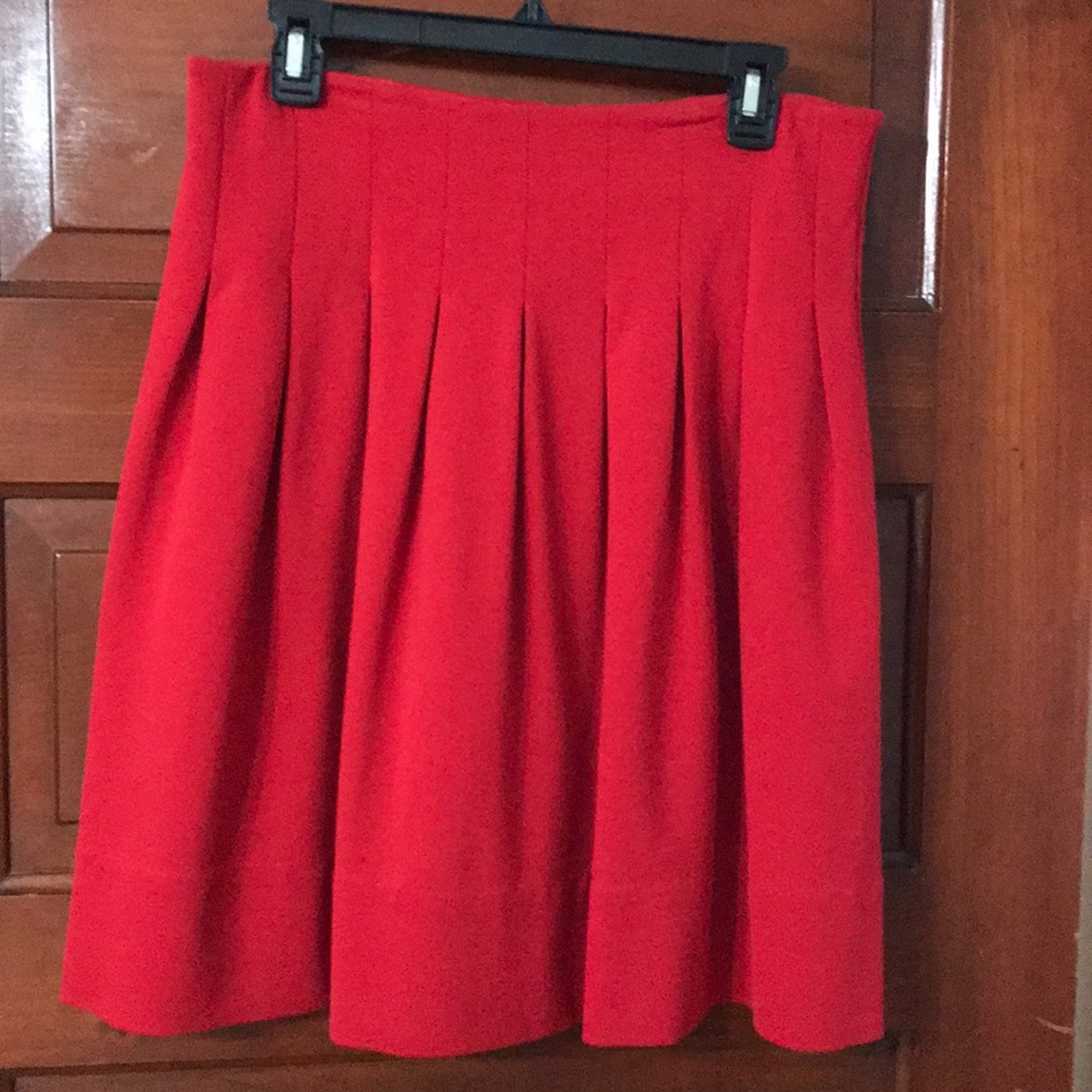 Pink Tartan red skirt with zipper. EUC-like new