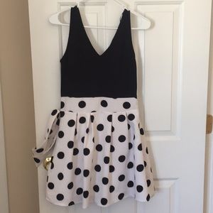 Polka dot check dress