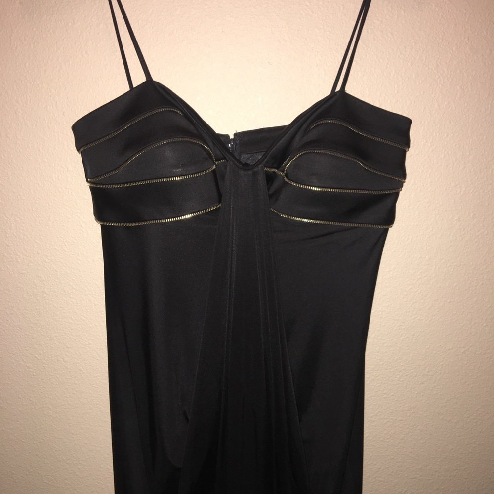 Spaghetti Strap Black Cocktail Dress
