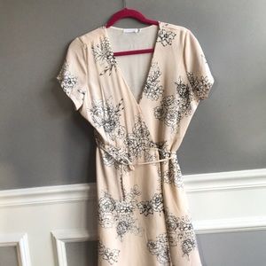 Pretty wrap front floral dress