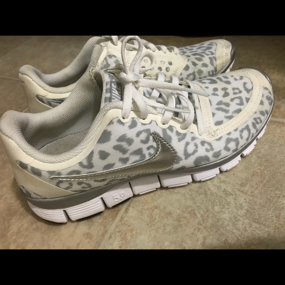 Nike Free Run 5.0 white leopard