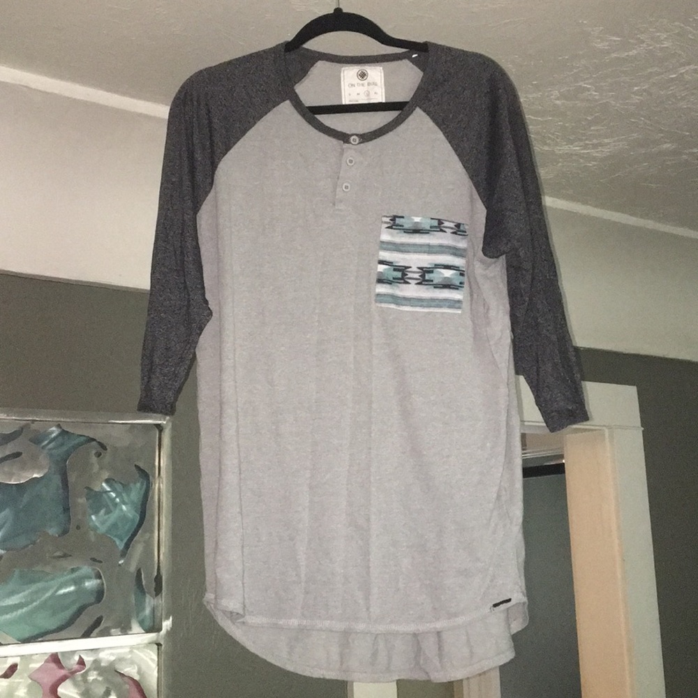 3/4 sleeve pocket tee