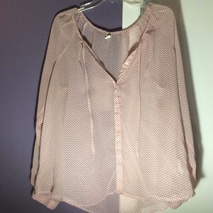 Sheer pink blouse