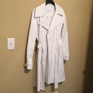 Women’s Calvin Klein White Trench - XS